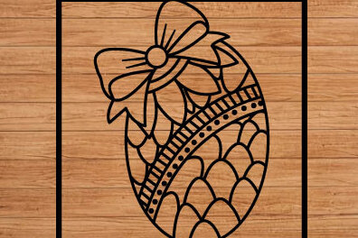 Intra απο ξύλο plywood  Χρώμα wenge 3mm-4mm πάχος - Πασχαλινό αυγό με λέιζερ κομμένο ό τοίχου Δίασταση 40x50 cm INTRAFABR-106698370