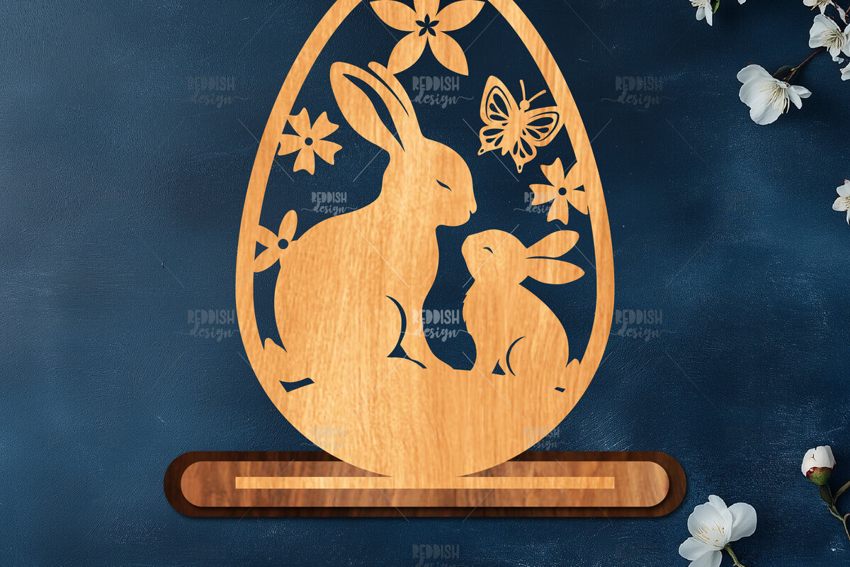 Σετ των 2 Intra απο ξύλο plywood  Χρώμα wenge 3mm-4mm πάχος - Στάση κοπής πασχαλινών αυγών με λέιζερ Δίασταση 15x15 cm INTRAFABR-115617323