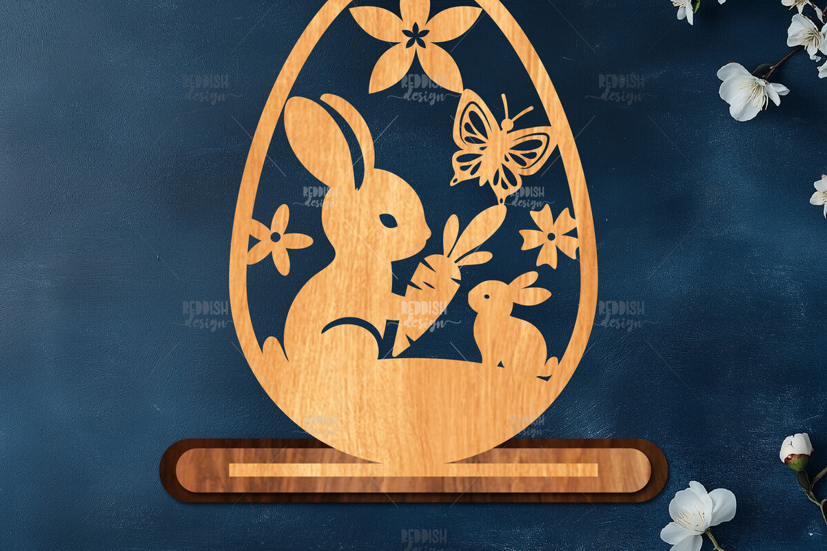 Σετ των 2 Intra απο ξύλο plywood  Χρώμα wenge 3mm-4mm πάχος - Στάση κοπής πασχαλινών αυγών με λέιζερ Δίασταση 15x15 cm INTRAFABR-116008943