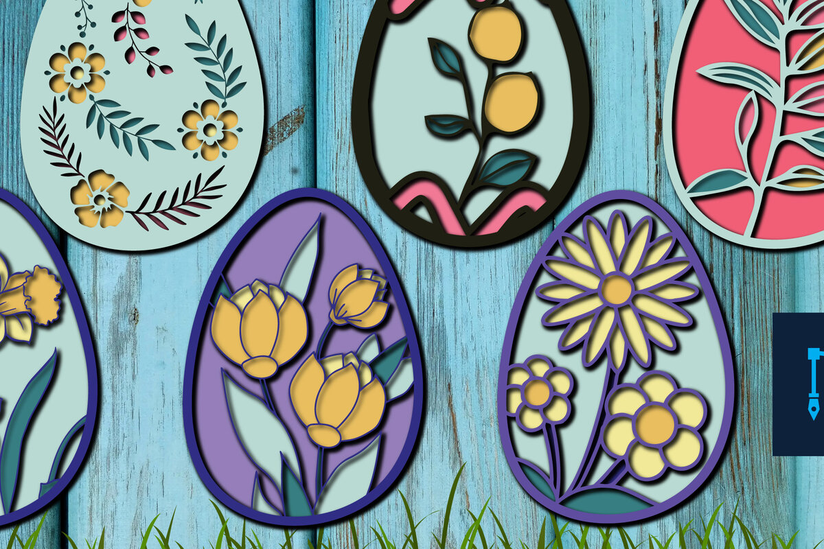 Σετ των 2 Intra απο ξύλο plywood  Χρώμα wenge 3mm-4mm πάχος - Πακέτο υ κομμένης στρώσης πασχαλινών αυγών Δίασταση 15x15 cm INTRAFABR-123718926