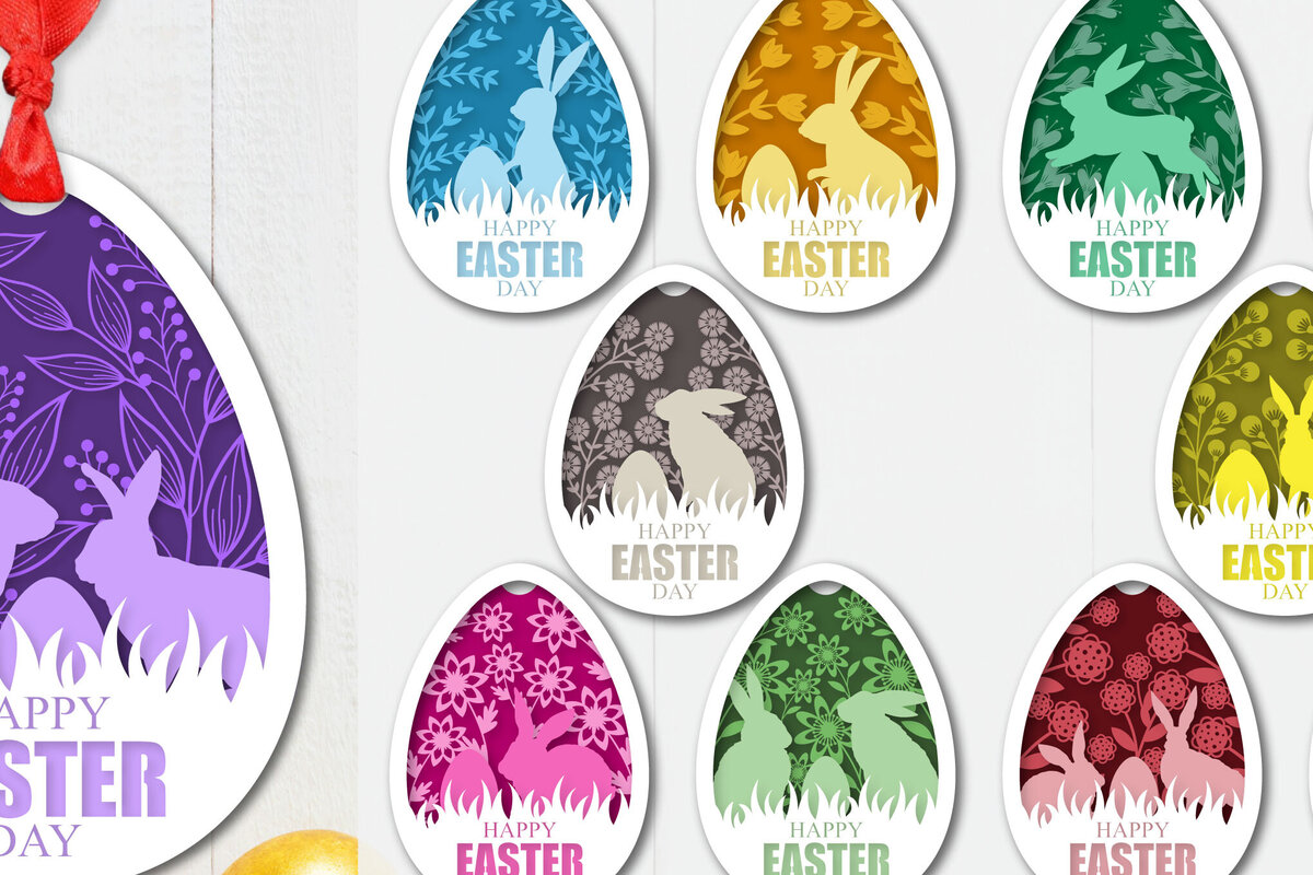 Σετ των 2 Intra απο ξύλο plywood  Χρώμα wenge 3mm-4mm πάχος - Πασχαλινό αυγό με στρώσεις Papercut Πακέτο Δίασταση 15x15 cm INTRAFABR-96446726