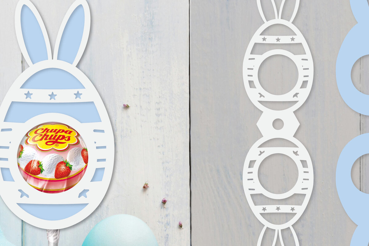 Σετ των 2 Intra απο ξύλο plywood  Χρώμα wenge 3mm-4mm πάχος - Πασχαλινή θήκη για γλειφιτζούρι Δίασταση 15x15 cm INTRAFABR-68138154