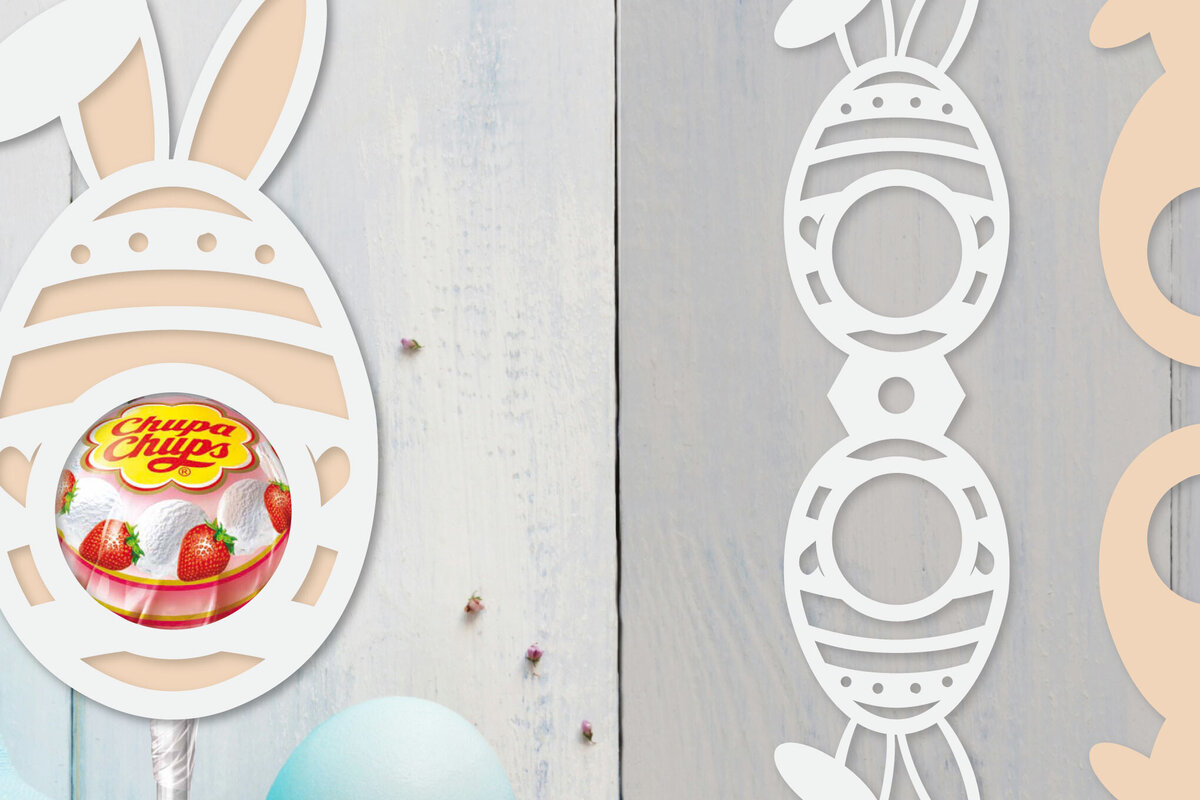 Σετ των 2 Intra απο ξύλο plywood  Χρώμα wenge 3mm-4mm πάχος - Πασχαλινή θήκη για γλειφιτζούρι Δίασταση 15x15 cm INTRAFABR-68068028