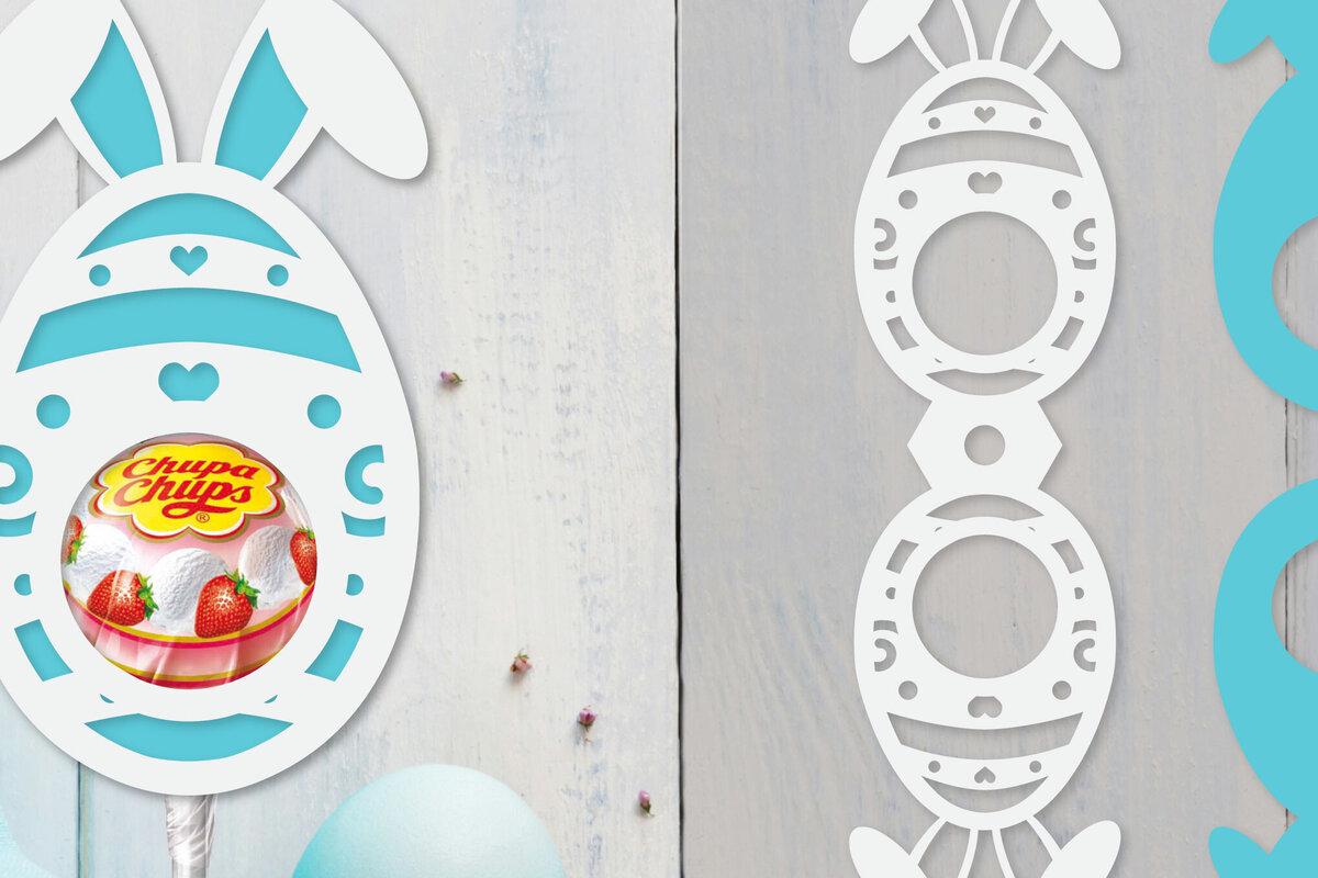 Σετ των 2 Intra απο ξύλο plywood  Χρώμα wenge 3mm-4mm πάχος - Πασχαλινή θήκη για γλειφιτζούρι Δίασταση 15x15 cm INTRAFABR-68068059