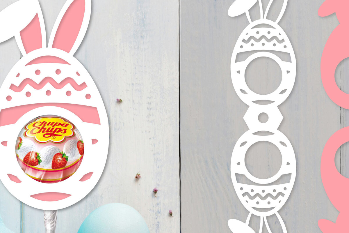 Σετ των 2 Intra απο ξύλο plywood  Χρώμα wenge 3mm-4mm πάχος - Πασχαλινή θήκη για γλειφιτζούρι Δίασταση 15x15 cm INTRAFABR-68068092