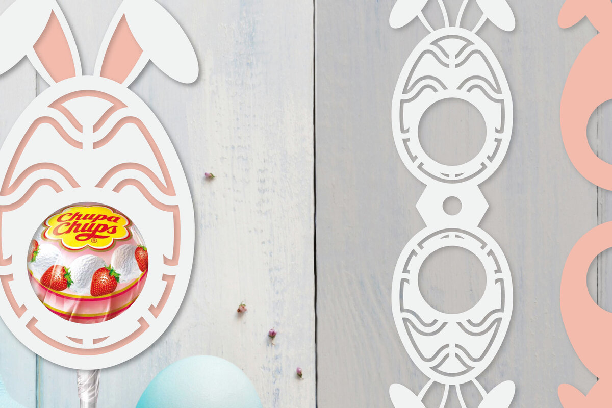 Σετ των 2 Intra απο ξύλο plywood  Χρώμα wenge 3mm-4mm πάχος - Πασχαλινή θήκη για γλειφιτζούρι Δίασταση 15x15 cm INTRAFABR-68068108