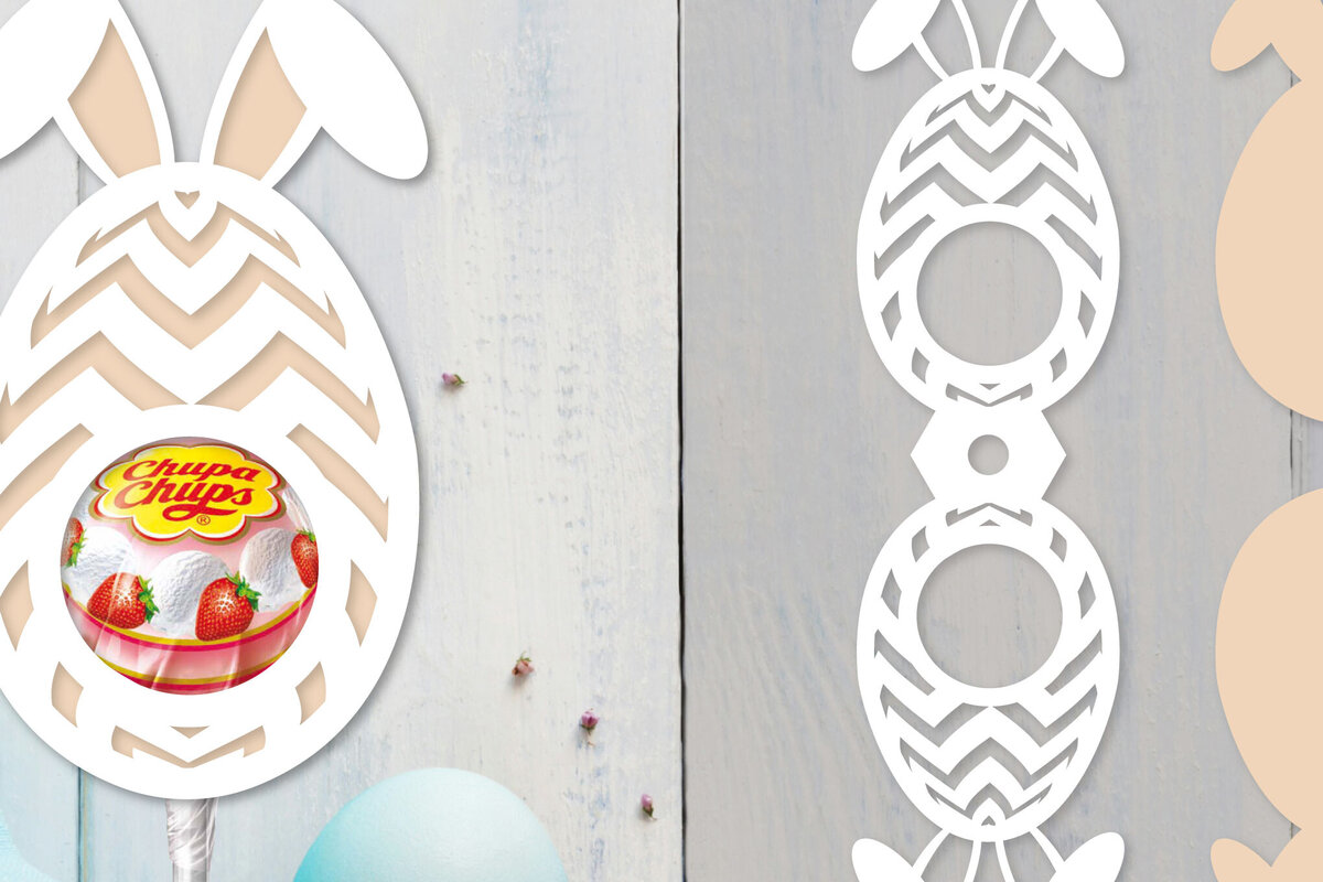 Σετ των 2 Intra απο ξύλο plywood  Χρώμα wenge 3mm-4mm πάχος - Πασχαλινή θήκη για γλειφιτζούρι Δίασταση 15x15 cm INTRAFABR-96719678