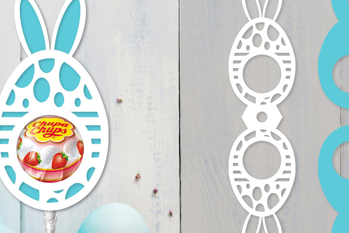 Σετ των 2 Intra απο ξύλο plywood  Χρώμα wenge 3mm-4mm πάχος - Πασχαλινή θήκη για γλειφιτζούρι Δίασταση 15x15 cm INTRAFABR-96153465