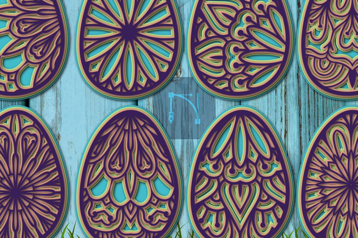 Σετ των 2 Intra απο ξύλο plywood  Χρώμα wenge 3mm-4mm πάχος - Πασχαλινό Αυγό Πολυστρωματικό Cut Bundle Δίασταση 15x15 cm INTRAFABR-32825362