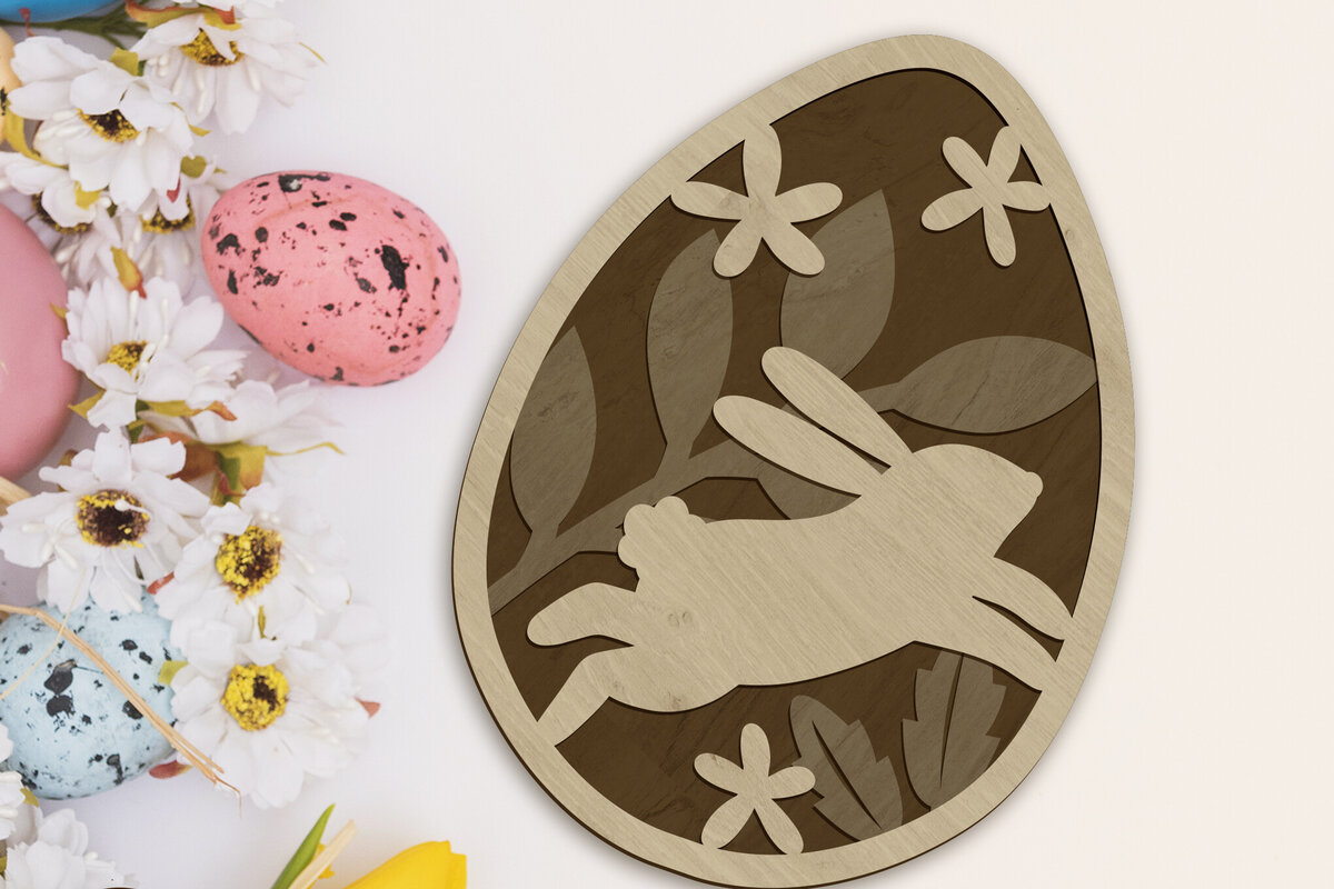 Σετ των 2 Intra απο ξύλο plywood  Χρώμα wenge 3mm-4mm πάχος - Στολίδι Πασχαλινό Αυγό, Πολυστρωματικό κομμένο Δίασταση 2x7 cm INTRAFABR-120780421