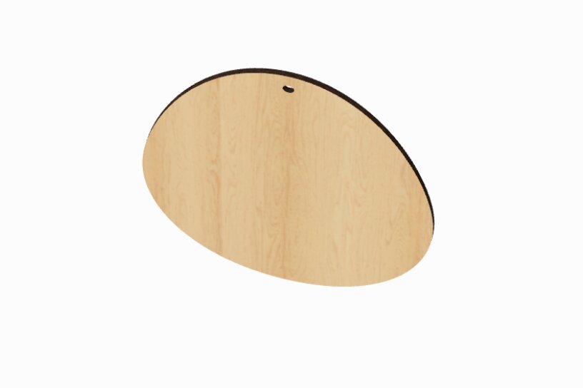 Σετ των 2 Intra απο ξύλο plywood  Χρώμα wenge 3mm-4mm πάχος - Αρχεία κοπής με λέιζερ Πασχαλινό αυγό Δίασταση 16x20 cm INTRAFABR-100052012