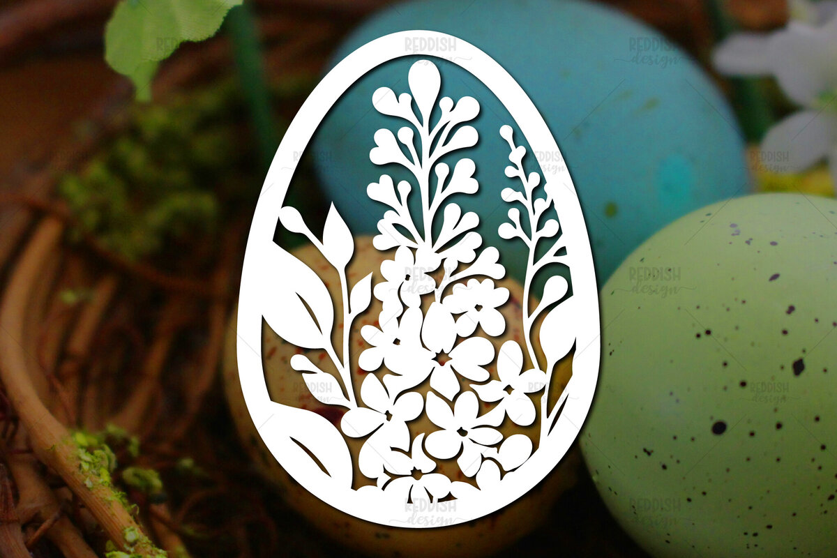 Σετ των 2 Intra απο ξύλο plywood  Χρώμα wenge 3mm-4mm πάχος - Πασχαλινό αυγό I Σχέδιο κοπής χαρτιού Δίασταση 15x15 cm INTRAFABR-120768251