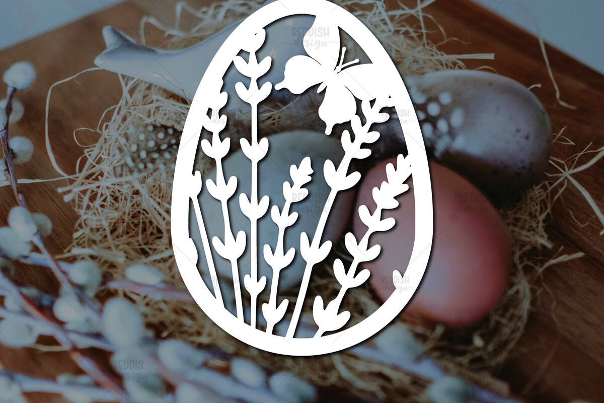 Σετ των 2 Intra απο ξύλο plywood  Χρώμα wenge 3mm-4mm πάχος - Πασχαλινό αυγό I Σχέδιο κοπής χαρτιού Δίασταση 15x15 cm INTRAFABR-120767982