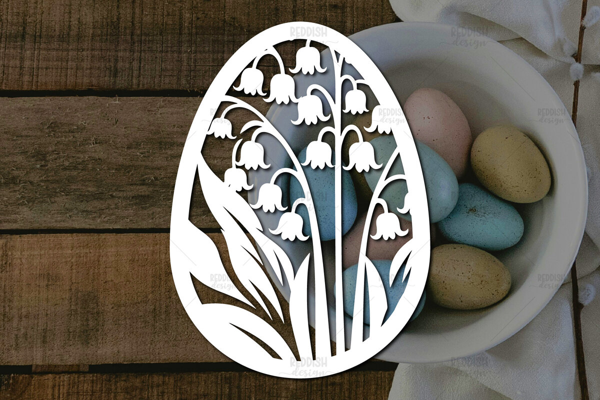 Σετ των 2 Intra απο ξύλο plywood  Χρώμα wenge 3mm-4mm πάχος - Πασχαλινό αυγό I Σχέδιο κοπής χαρτιού Δίασταση 15x15 cm INTRAFABR-120767986