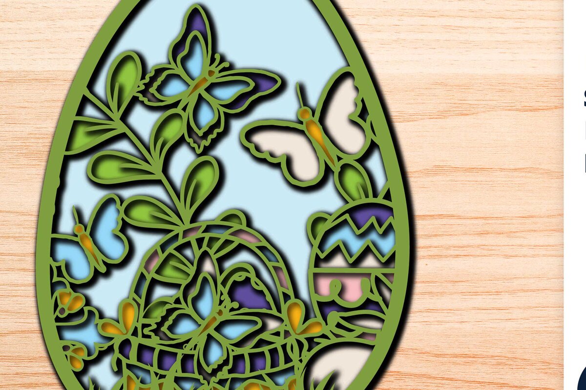 Σετ των 2 Intra απο ξύλο plywood  Χρώμα wenge 3mm-4mm πάχος - Πασχαλινό αυγό , αυγό 3D στρώσης, αυγό λουλουδιών Δίασταση 15x15 cm INTRAFABR-120899325