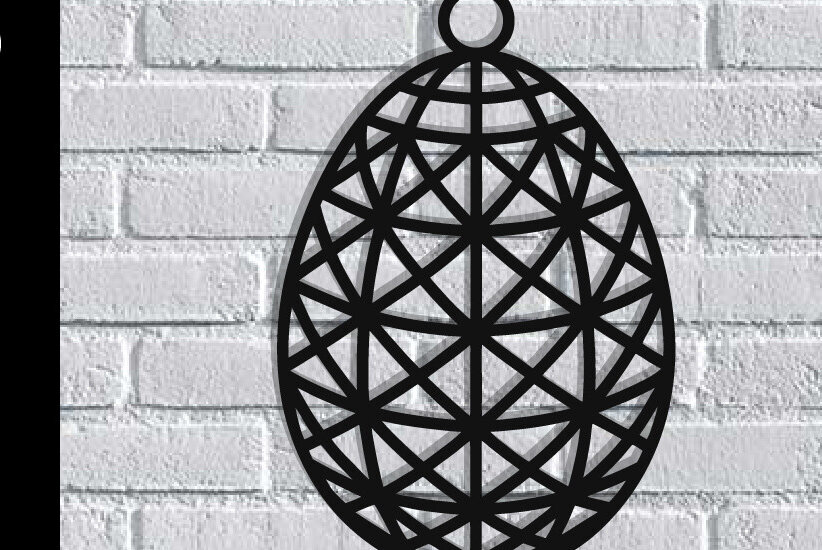 Intra απο ξύλο plywood  Χρώμα wenge 3mm-4mm πάχος - Πασχαλινό αυγό διακόσμηση τοίχου με λέιζερ Δίασταση 40x50 cm INTRAFABR-123101174