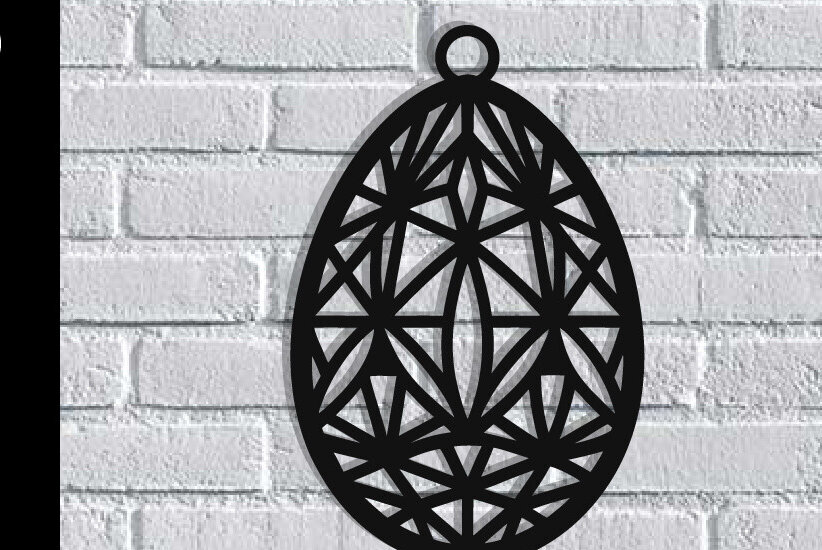 Intra απο ξύλο plywood  Χρώμα wenge 3mm-4mm πάχος - Πασχαλινό αυγό διακόσμηση τοίχου με λέιζερ Δίασταση 40x50 cm INTRAFABR-114131175