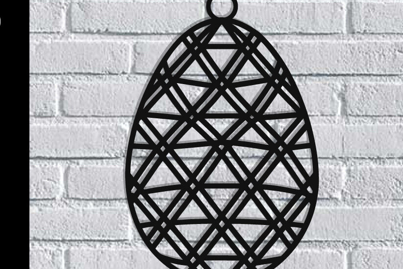 Intra απο ξύλο plywood  Χρώμα wenge 3mm-4mm πάχος - Πασχαλινό αυγό διακόσμηση τοίχου με λέιζερ Δίασταση 40x50 cm INTRAFABR-114131193