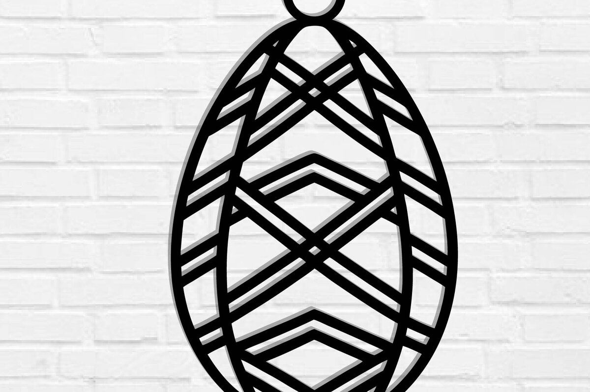 Intra απο ξύλο plywood  Χρώμα wenge 3mm-4mm πάχος - Πασχαλινό αυγό Διακόσμηση τοίχου με λέιζερ Δίασταση 40x50 cm INTRAFABR-121982380