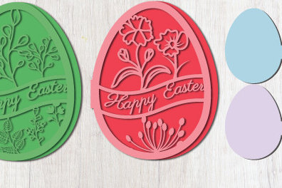 Σετ των 2 Intra απο ξύλο plywood  Χρώμα wenge 3mm-4mm πάχος - Πασχαλινή Πτυσσόμενη Δωροκάρτα Πακέτο 1534 Δίασταση 15x15 cm INTRAFABR-70819969