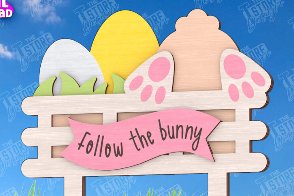 Σετ των 2 Intra απο ξύλο plywood  Χρώμα wenge 3mm-4mm πάχος - Πασχαλιές στον κήπο του Πάσχα | Διακόσμηση Κήπου Δίασταση 15x15 cm INTRAFABR-93319346