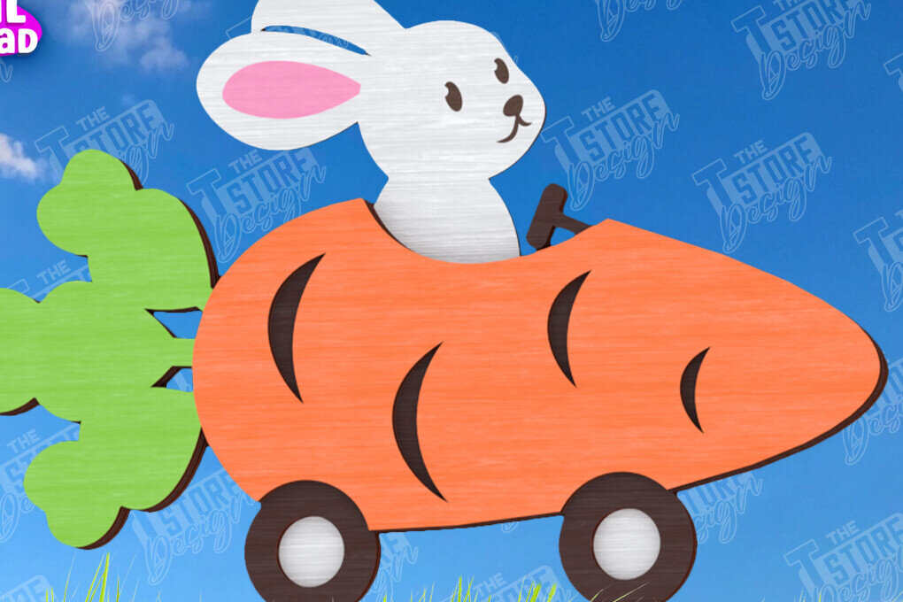 Σετ των 2 Intra απο ξύλο plywood  Χρώμα wenge 3mm-4mm πάχος - Πασχαλιές στον κήπο του Πάσχα | Διακόσμηση Κήπου Δίασταση 15x15 cm INTRAFABR-123812955