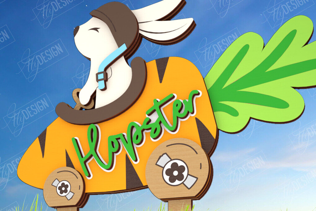 Σετ των 2 Intra απο ξύλο plywood  Χρώμα wenge 3mm-4mm πάχος - Πασχαλιές στον κήπο του Πάσχα | Διακόσμηση Κήπου Δίασταση 15x15 cm INTRAFABR-119968804