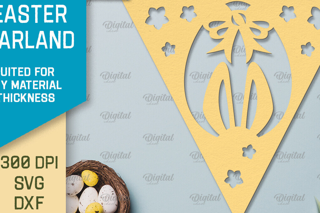 Σετ των 2 Intra απο ξύλο plywood  Χρώμα wenge 3mm-4mm πάχος - Πασχαλινή γιρλάντα. Πασχαλινό ντεκόρ Χαρτί κοπής Δίασταση 15x15 cm INTRAFABR-41146761