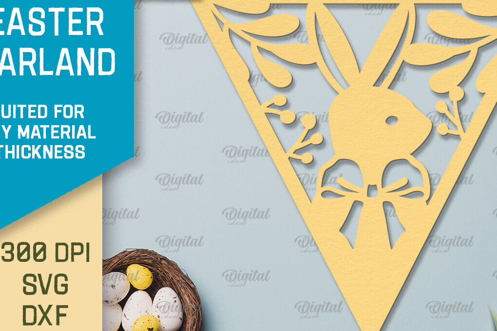 Σετ των 2 Intra απο ξύλο plywood  Χρώμα wenge 3mm-4mm πάχος - Πασχαλινή γιρλάντα. Πασχαλινό ντεκόρ Χαρτί κοπής Δίασταση 15x15 cm INTRAFABR-89193960