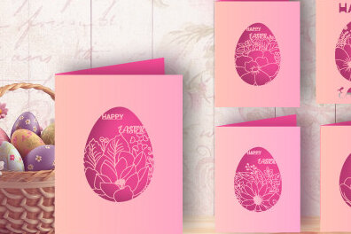 Σετ των 2 Intra απο ξύλο plywood  Χρώμα wenge 3mm-4mm πάχος - Πασχαλινή δωροκάρτα 3d 897 Δίασταση 15x15 cm INTRAFABR-115907409