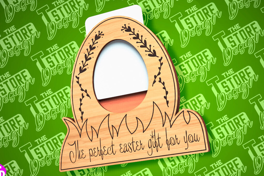 Σετ των 2 Intra απο ξύλο plywood  Χρώμα wenge 3mm-4mm πάχος - Θήκη Πασχαλινής Δωροκάρτας | CNC Δίασταση 15x15 cm INTRAFABR-118754172