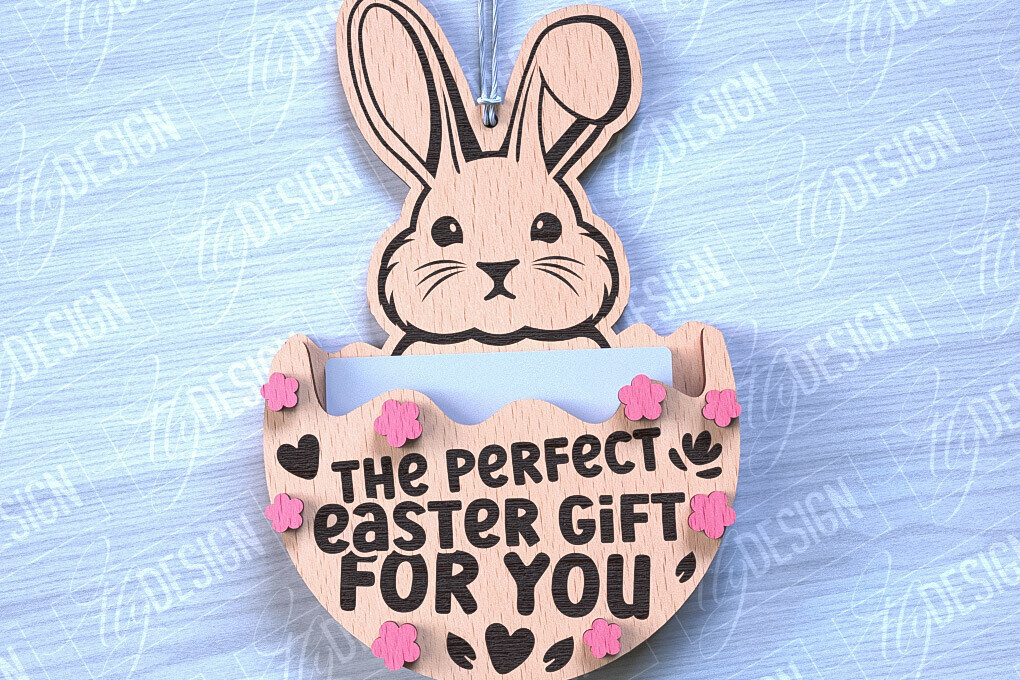 Σετ των 2 Intra απο ξύλο plywood  Χρώμα wenge 3mm-4mm πάχος - Θήκη Πασχαλινής Δωροκάρτας | CNC Δίασταση 15x15 cm INTRAFABR-98847597