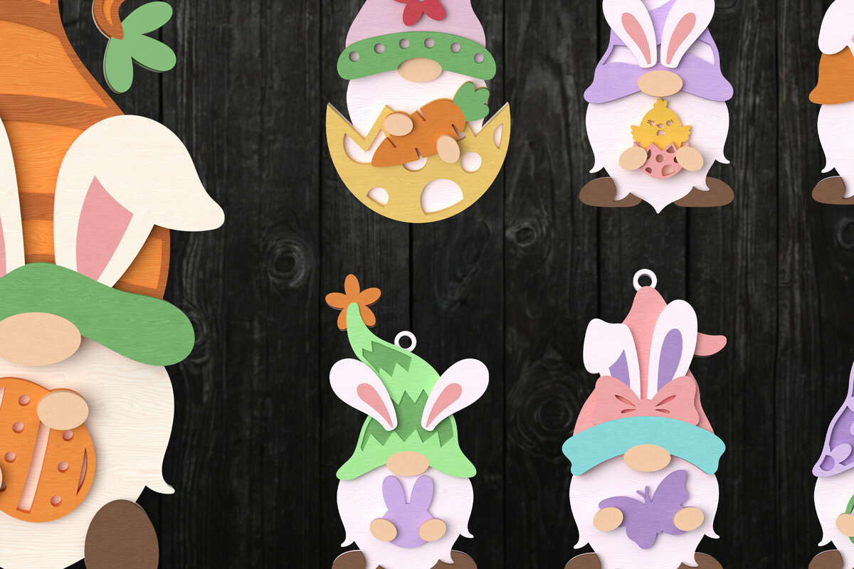 Intra απο ξύλο plywood  Χρώμα wenge 3mm-4mm πάχος - Πασχαλινό Gnome Layered Bundle Δίασταση 30x20 cm INTRAFABR-33446948