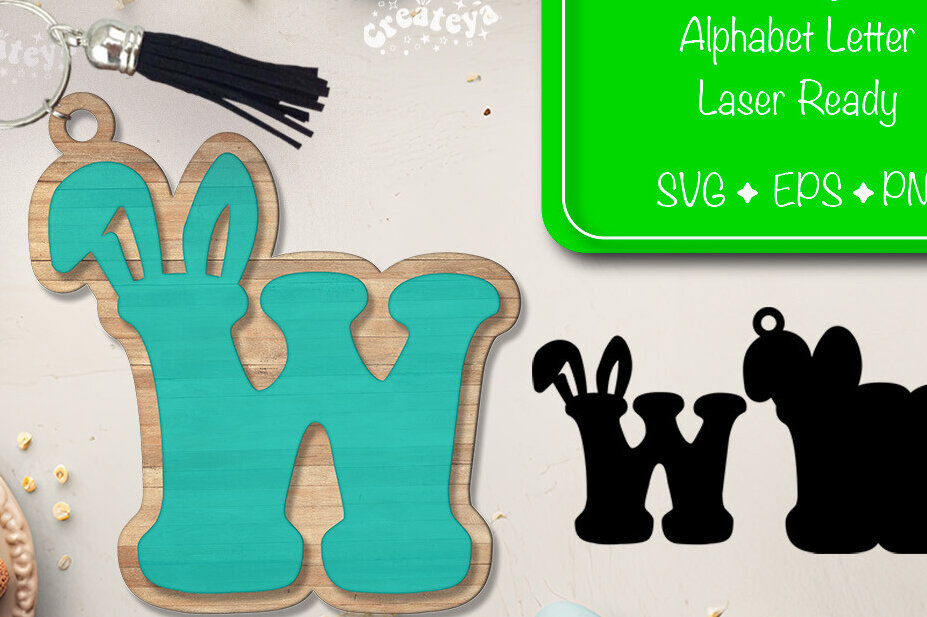 Σετ των 2 Intra απο ξύλο plywood  Χρώμα wenge 3mm-4mm πάχος - Πασχαλινό μπρελόκ με λέιζερ Αλφάβητο Δίασταση 4x4 cm INTRAFABR-72306165