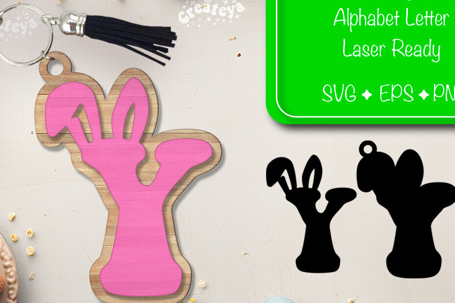 Σετ των 2 Intra απο ξύλο plywood  Χρώμα wenge 3mm-4mm πάχος - Πασχαλινό μπρελόκ με λέιζερ Αλφάβητο Δίασταση 4x4 cm INTRAFABR-74414559