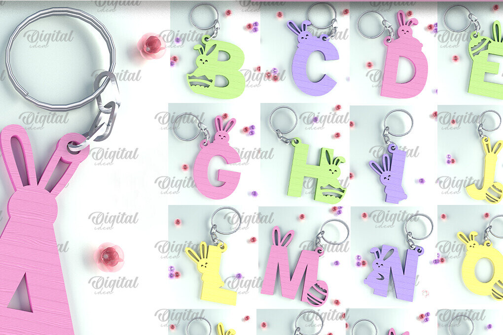 Σετ των 2 Intra απο ξύλο plywood  Χρώμα wenge 3mm-4mm πάχος - Πασχαλινά μπρελόκ Πακέτο κοπής με λέιζερ Δίασταση 4x4 cm INTRAFABR-98132128