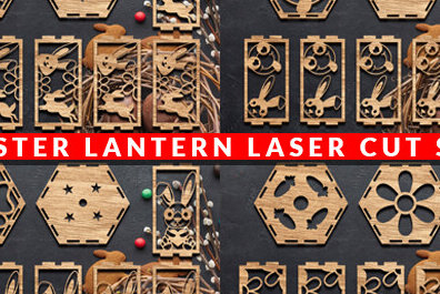 Σετ των 2 Intra απο ξύλο plywood  Χρώμα wenge 3mm-4mm πάχος - Πασχαλινό φανάρι Bundle Δίασταση 15x15 cm INTRAFABR-114863916