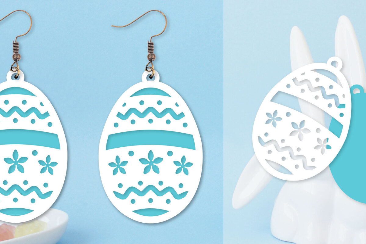 Σετ των 3 Intra απο ξύλο plywood  Χρώμα wenge 3mm-4mm πάχος - Πασχαλινά σκουλαρίκια I Πασχαλινό αυγό Δίασταση 3x3 cm INTRAFABR-91430405