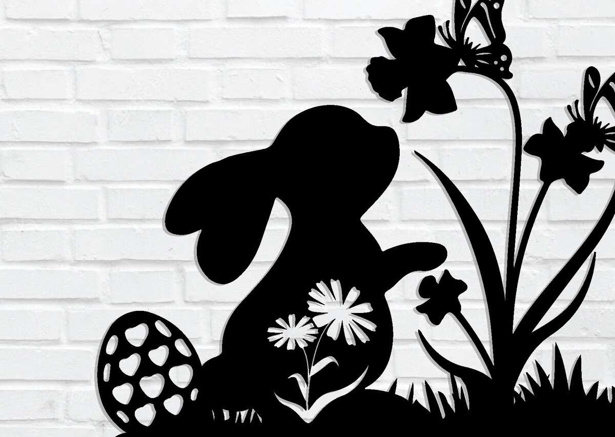 Intra απο ξύλο plywood  Χρώμα wenge 3mm-4mm πάχος - Πασχαλινή τέχνη τοίχου, κοπής με λέιζερ, DXf Δίασταση 40x50 cm INTRAFABR-5615021