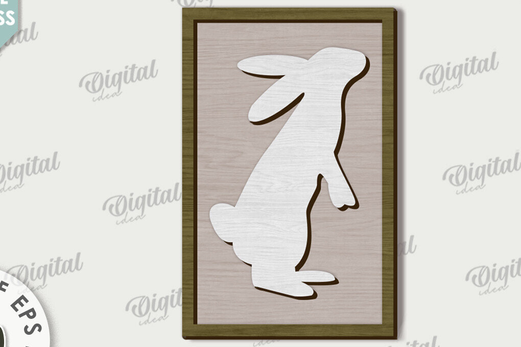 Σετ των 2 Intra απο ξύλο plywood  Χρώμα wenge 3mm-4mm πάχος - Πασχαλινή Μίνι πινακίδα . Πασχαλινή διακόσμηση Δίασταση 15x15 cm INTRAFABR-120217900