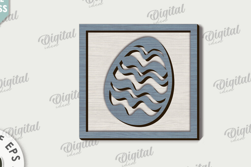 Σετ των 2 Intra απο ξύλο plywood  Χρώμα wenge 3mm-4mm πάχος - Πασχαλινή Μίνι πινακίδα . Πασχαλινή διακόσμηση Δίασταση 15x15 cm INTRAFABR-76979746