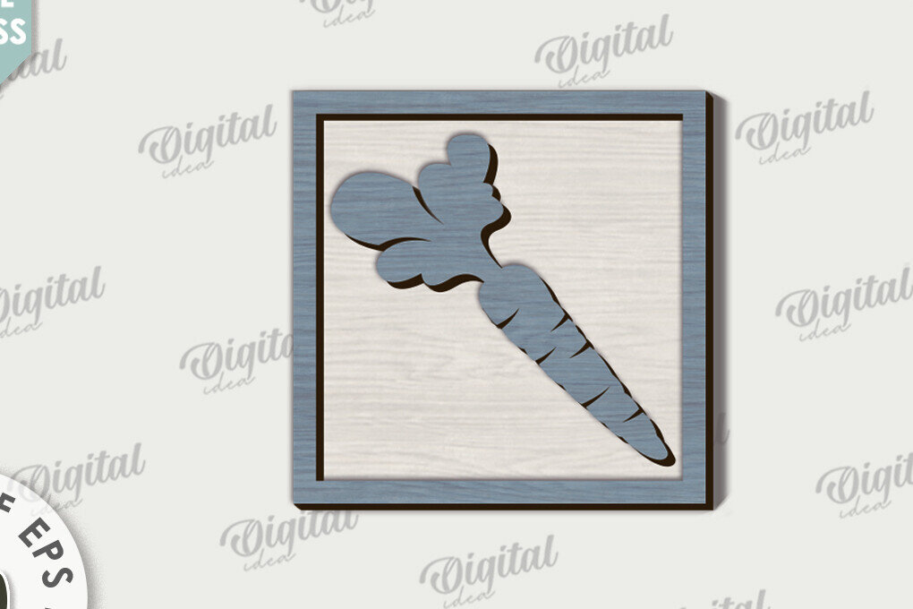 Σετ των 2 Intra απο ξύλο plywood  Χρώμα wenge 3mm-4mm πάχος - Πασχαλινή Μίνι πινακίδα . Πασχαλινή διακόσμηση Δίασταση 15x15 cm INTRAFABR-85360887