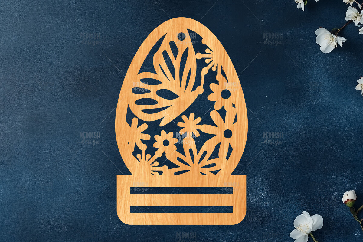 Σετ των 2 Intra απο ξύλο plywood  Χρώμα wenge 3mm-4mm πάχος - Πασχαλινό κλιπ χρημάτων Δίασταση 15x15 cm INTRAFABR-103919751