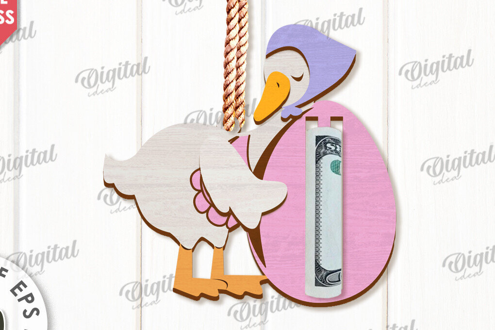 Σετ των 2 Intra απο ξύλο plywood  Χρώμα wenge 3mm-4mm πάχος - Πασχαλινή θήκη χρημάτων με λέιζερ Δίασταση 15x15 cm INTRAFABR-95790923