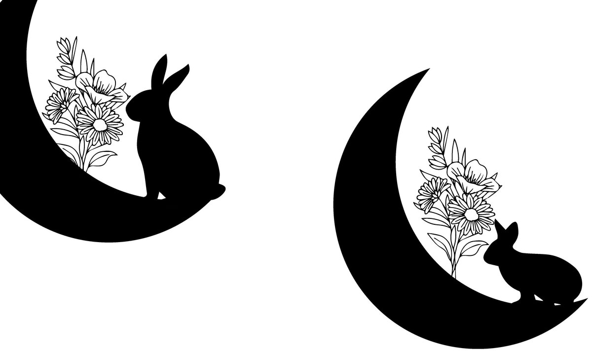 Intra απο ξύλο plywood  Χρώμα wenge 3mm-4mm πάχος - Πασχαλινή σιλουέτα λαγουδάκι σελήνης Δίασταση 30x20 cm INTRAFABR-119308121