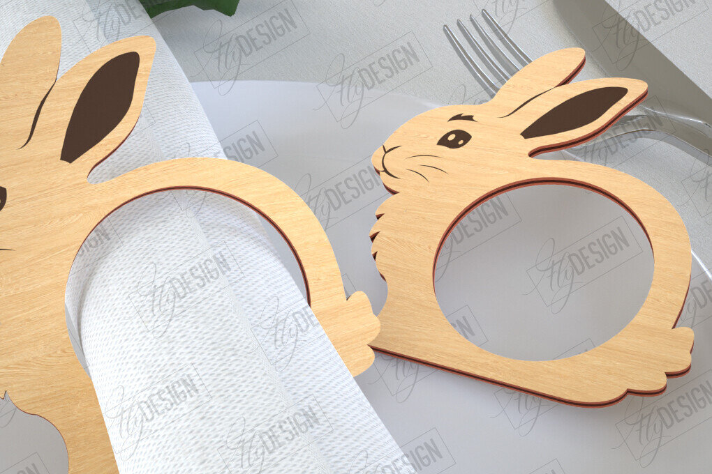 Σετ των 2 Intra απο ξύλο plywood  Χρώμα wenge 3mm-4mm πάχος - Πασχαλινά δαχτυλίδια χαρτοπετσέτας | Εορταστικό δείπνο Δίασταση 15x15 cm INTRAFABR-29785384