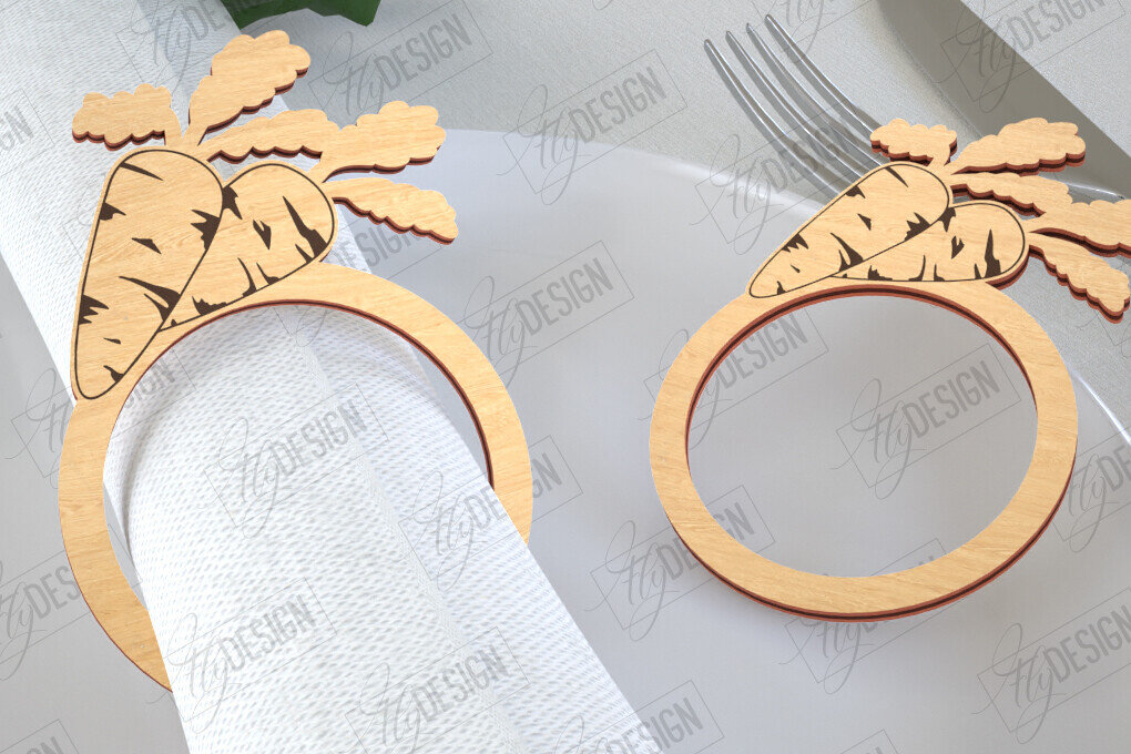 Σετ των 2 Intra απο ξύλο plywood  Χρώμα wenge 3mm-4mm πάχος - Πασχαλινά δαχτυλίδια χαρτοπετσέτας | Εορταστικό δείπνο Δίασταση 15x15 cm INTRAFABR-43778450