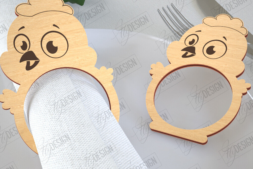 Σετ των 2 Intra απο ξύλο plywood  Χρώμα wenge 3mm-4mm πάχος - Πασχαλινά δαχτυλίδια χαρτοπετσέτας | Εορταστικό δείπνο Δίασταση 15x15 cm INTRAFABR-118026079