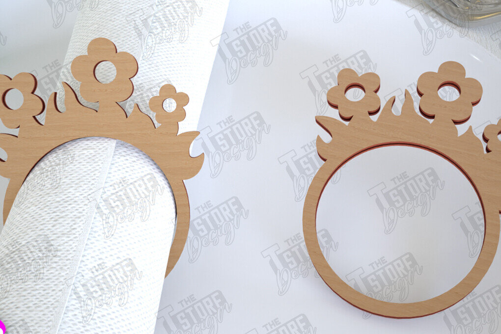 Σετ των 2 Intra απο ξύλο plywood  Χρώμα wenge 3mm-4mm πάχος - Πασχαλινά δαχτυλίδια χαρτοπετσέτας | Εορταστικό δείπνο Δίασταση 15x15 cm INTRAFABR-118026367