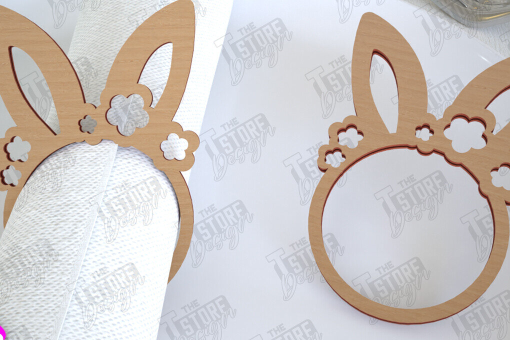 Σετ των 2 Intra απο ξύλο plywood  Χρώμα wenge 3mm-4mm πάχος - Πασχαλινά δαχτυλίδια χαρτοπετσέτας | Εορταστικό δείπνο Δίασταση 15x15 cm INTRAFABR-118025680